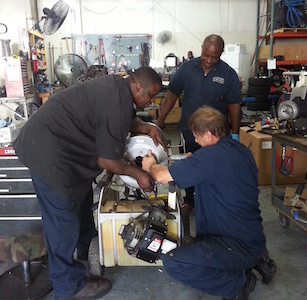 Mechanics working