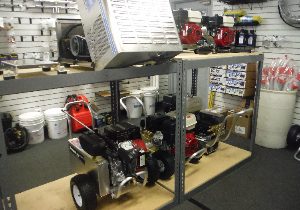 Showroom Sale rack for Pressure Wash